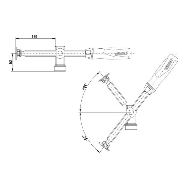 大同興業（株） テーブルクランプ TW28AV テーブル用クランプ TW28AV