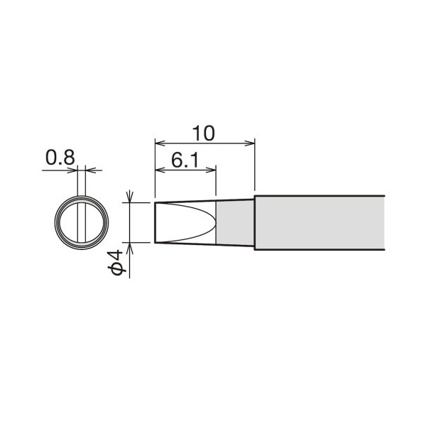 太洋電機産業（株） 替こて先 RXー80GAS用 RX 替こて先　ＲＸ－８０ＧＡＳ用　封紙 RX-80HRT-4D