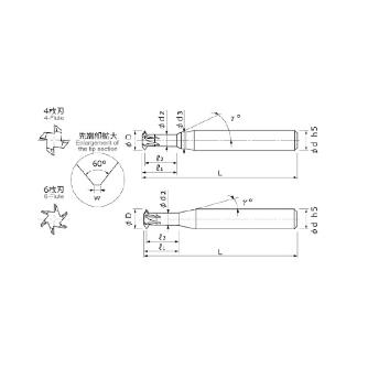 日進工具（株） 無限コーティング Mスレッドミル（めねじ用） MMTM 無限コート　Ｍスレッドミル（めねじ用） MMTM M1.2X3.17