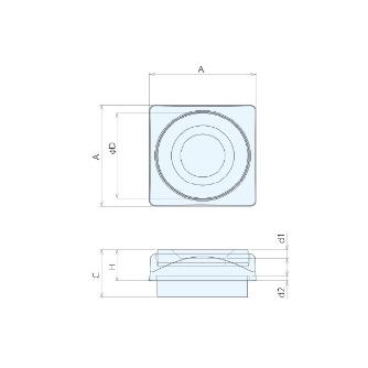 （株）ナベヤ 防振キャスターホルダ 防振パッド FCH 防振キャスターホルダ　防振パッド FCH100D3000-12