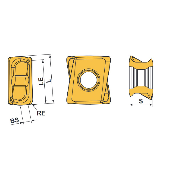 三菱マテリアル（株） MP1200シリーズインサート LOGU 汎用ミーリング材種ＭＰ１２００ LOGU0904100PNER-L MP1240