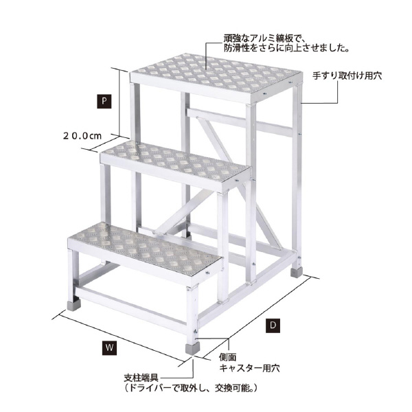 長谷川工業（株） ライトステップ(縞板タイプ) DBS ライトステップ（縞板タイプ） DBS1-8525a