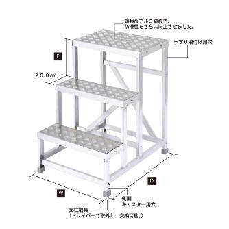 長谷川工業（株） ライトステップ(縞板タイプ) DBS ライトステップ（縞板タイプ） DBS3-8575a