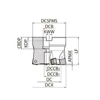 京セラ（株） カッタ MFH-R カッタ　ＭＦＨ１００Ｒ－１０－８Ｔ－Ｄ MFH100R-10-8T-D