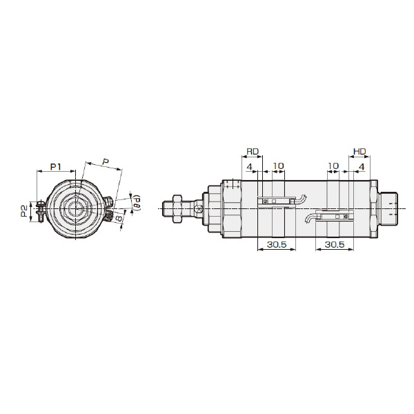ＣＫＤ（株） マイクロシリンダ CMA2 マイクロシリンダ CMA2-TA-30-150-T0H-H