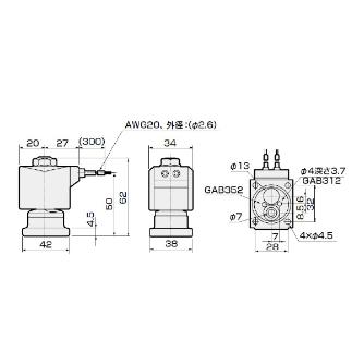 ＣＫＤ（株） 直動式2ポート電磁弁 GAB312 直動式２ポート電磁弁 GAB312-6-0-AC200V