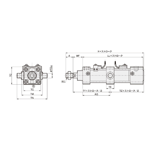 ＣＫＤ（株） セレックスシリンダ 複動・片ロッド形 SCA2 セレックスシリンダ　複動・片ロッド形 SCA2-Q2-TC-40B-250-H