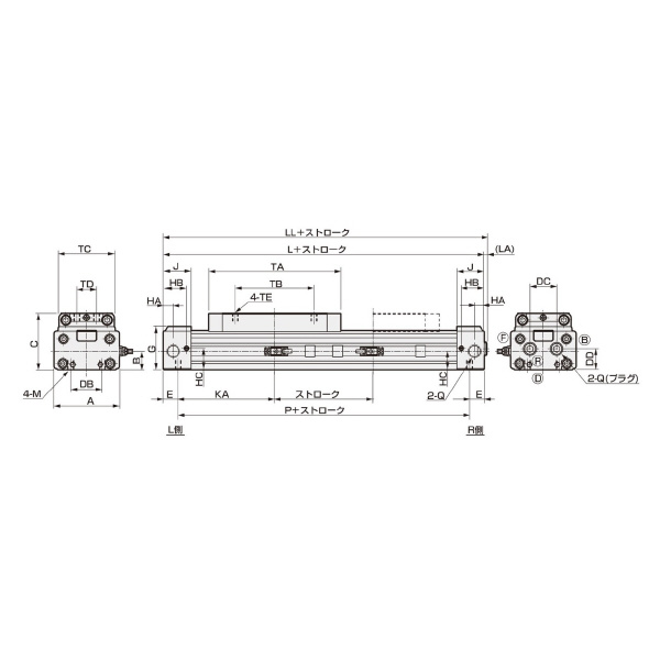 ＣＫＤ（株） スーパーロッドレスシリンダ SRL3 スーパーロッドレスシリンダ SRL3-00-40N800