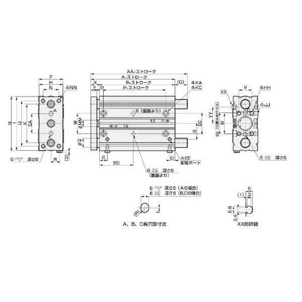 ＣＫＤ（株） ガイド付シリンダ ロングストローク STL-M ガイド付シリンダ　ロングストローク STL-M-25-125