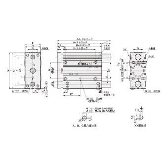 ＣＫＤ（株） ガイド付シリンダ ロングストローク STL-M ガイド付シリンダ　ロングストローク STL-M-32-150