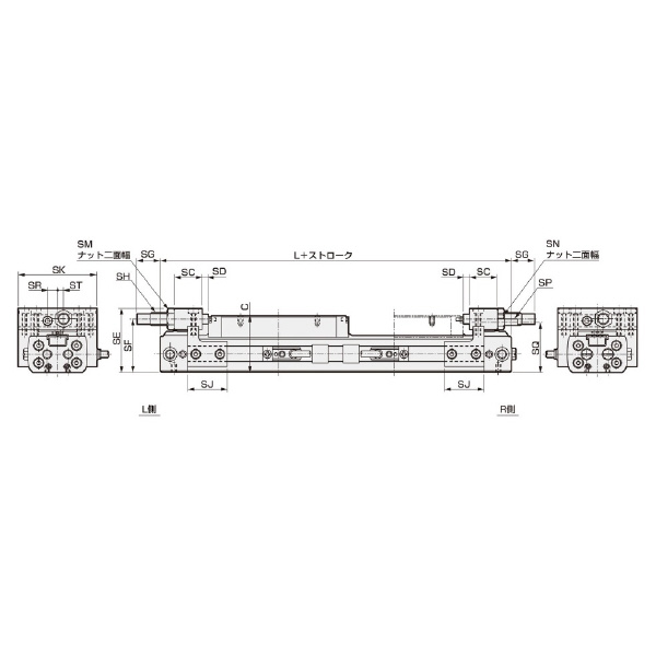 ＣＫＤ（株） スーパーロッドレスシリンダ SRL3 スーパーロッドレスシリンダ SRL3-00-16B-300-SWBN-D-AP4