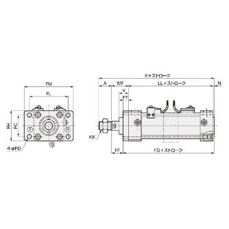 ＣＫＤ（株） セレックスシリンダ 複動・片ロッド形 SCA2 セレックスシリンダ　複動・片ロッド形 SCA2-FA-40B-800-T2WH3-D