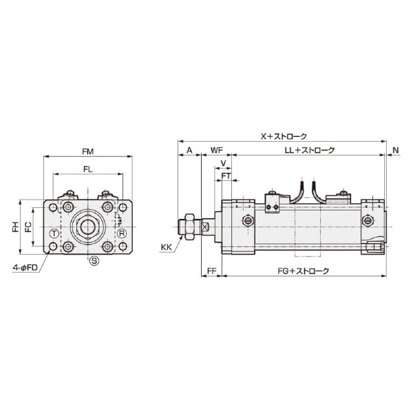 ＣＫＤ（株） セレックスシリンダ 複動・片ロッド形 SCA2 セレックスシリンダ　複動・片ロッド形 SCA2-FA-40B-800-T2WH3-D