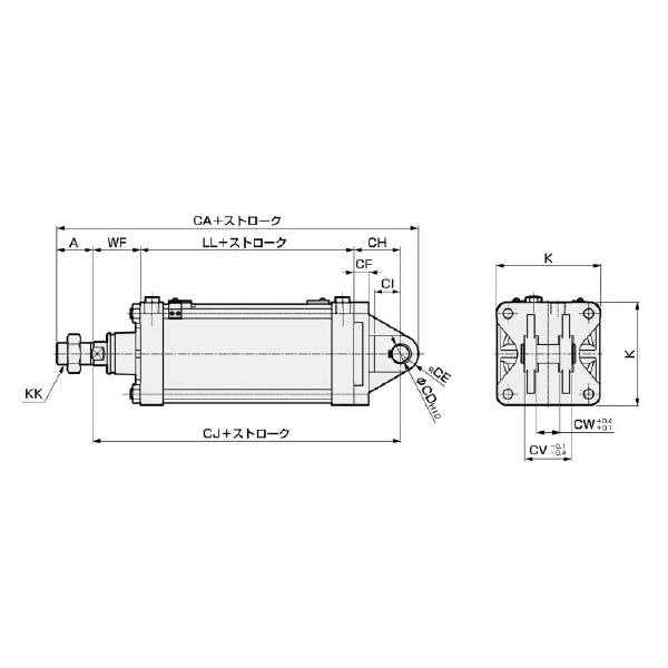 ＣＫＤ（株） セレックスシリンダ 複動・片ロッド形 SCS2 セレックスシリンダ　複動・片ロッド形 SCS2-LN-CB-125B-140-P4