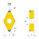 三菱マテリアル（株） 旋削用インサート(CBN) 仕上げ加工用ブレーカ付き BP-DNGM