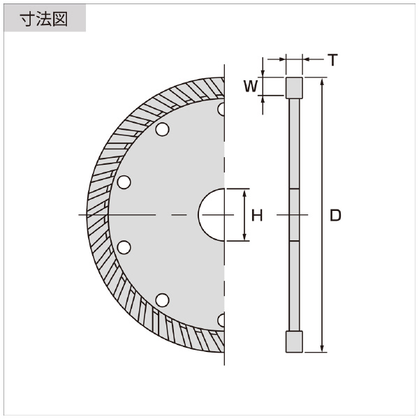 （株）ロブテックス ダイヤモンドホイール 磁器・硬質タイル用 TWBX ダイヤモンドホイール　磁器・硬質タイル用 TWBX105