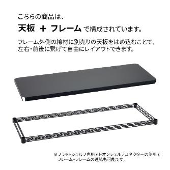 エレクター（株） フラットシェルフ ミドルブラック3段 W1200 フラットシェルフ　ミドルブラック３段 BS1M12035BK