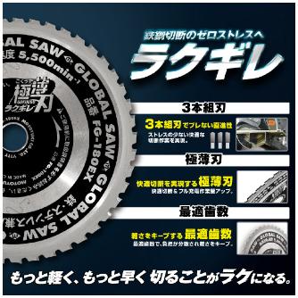 （株）モトユキ グローバルソー 鉄・ステンレス兼用チップソ FG グローバルソー鉄・ステンレス兼用チップソ FG-165EX