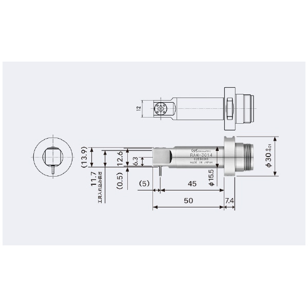 （株）ナカニシ アングルスピンドル 極小ヘッド RAM アングルスピンドル　極小ヘッド RAM-3014