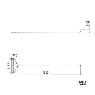 スギコ産業（株） 18-8ドーリー用引掛け棒 DB １８－８ドーリー用引掛け棒 DB51OPL