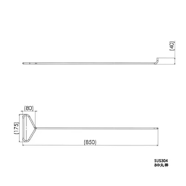 スギコ産業（株） 18-8ドーリー用引掛け棒 DB １８－８ドーリー用引掛け棒 DB51OPL