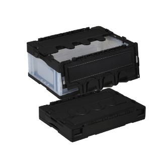 岐阜プラスチック工業（株） 折りたたみコンテナー CF 折りたたみコンテナー CF-S31NR ﾘｻｲｸﾙ BKﾄ