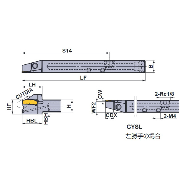 三菱マテリアル（株） 小物高精度加工用GYホルダ GYS 小物高精度加工用ＧＹＳホルダ GYSL1212JX00-C12-C