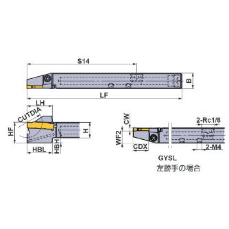 三菱マテリアル（株） 小物高精度加工用GYホルダ GYS 小物高精度加工用ＧＹＳホルダ GYSL1212JX00-D12-C