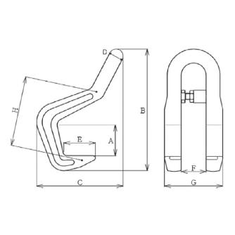 イーグルクランプ（株） ハッカー EH型 ハッカー EH-3(55mm)ｹｯｿｸﾊﾞﾝﾄﾞﾀｲﾌﾟ