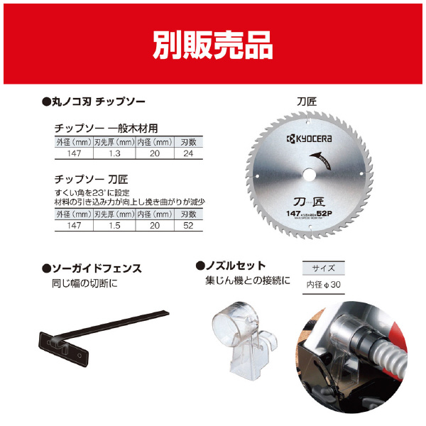 京セラインダストリアルツールズ（株） 丸ノコ W 丸ノコ W-1450