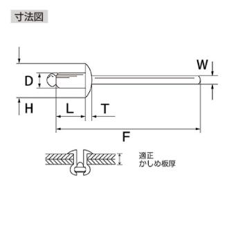 （株）ロブテックス ブラインドリベット ラージフランジ NSA-LFA ブラインドリベット・ＬＦ（５００本入） NSA63LFA