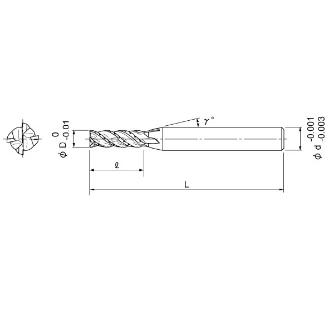 日進工具（株） 無限コーティングプレミアム SUS・Ti用 高能率ニック付スクエアエンドミル MSUS440N 無限Ｓ　高能率ニック付スクエアエンドミル MSUS440N ﾌｧｲ2.5X7.5
