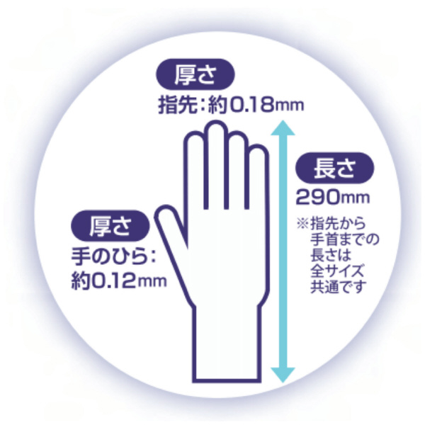 日本製紙クレシア（株） プロテクガードニトリル化学防護手袋 ロング プロテクガードニトリル化学防護手袋／小箱 69282 ﾆﾄﾘﾙｶｶﾞｸﾎﾞｳｺﾞﾃﾌﾞｸﾛﾛﾝｸﾞM