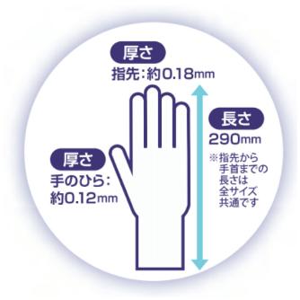 日本製紙クレシア（株） プロテクガードニトリル化学防護手袋 ロング プロテクガードニトリル化学防護手袋／小箱 69283 ﾆﾄﾘﾙｶｶﾞｸﾎﾞｳｺﾞﾃﾌﾞｸﾛﾛﾝｸﾞL