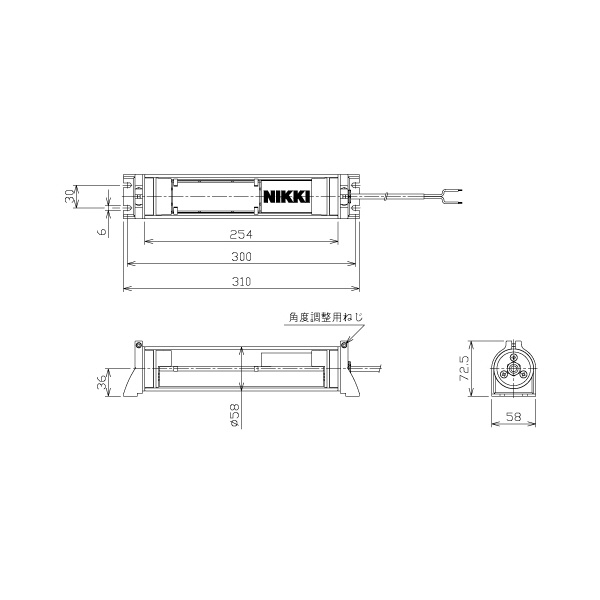 日機（株） 筒型防水LEDライト NLM-SN2シリーズ 筒型防水ＬＥＤライト NLM10SG-AC-SN2