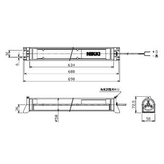 日機（株） 筒型防水LEDライト NLM-SN3シリーズ 筒型防水ＬＥＤライト NLM30SG-AC-SN3