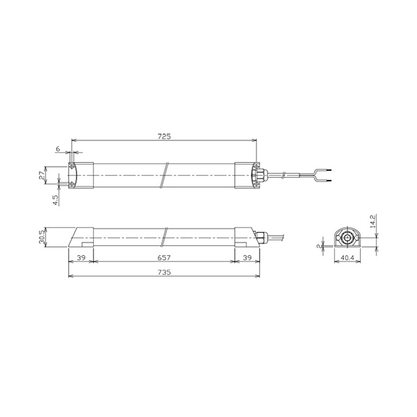 日機（株） スリム型防水LEDライト NLT2シリーズ スリム型防水ＬＥＤライト NLT2-30-AC-S