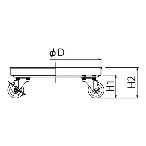 ＭＯＮＯＶＡＴＥ（株） 導電車輪付運搬用台車(SUSナイロン車) KMSD-N 導電車輪付運搬用ステンレス台車 KMSD-N-39