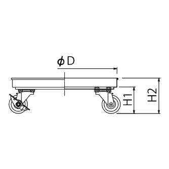 ＭＯＮＯＶＡＴＥ（株） 導電車輪付運搬用台車(SUSナイロン車) KMSD-N 導電車輪付運搬用ステンレス台車 KMSD-N-43