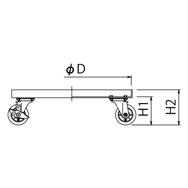 ＭＯＮＯＶＡＴＥ（株） 導電車輪付運搬用台車(SUSナイロン車) KMSD-N 導電車輪付運搬用ステンレス台車 KMSD-N-565