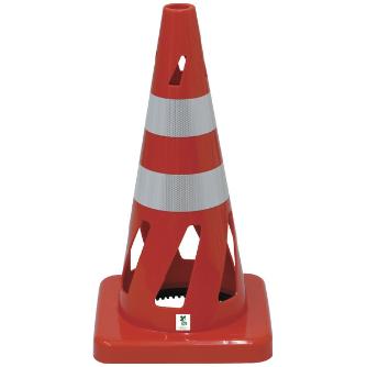 三甲（株） 安全保安用品 コーン（反射テープ白２本） 806409-04 ｾｰﾌﾃｨﾎｰﾙｺｰﾝ ﾚｯﾄﾞ