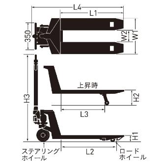 （株）をくだ屋技研 環境配慮キャッチパレットトラック 低床タイプ 環境配慮キャッチパレットトラック　低床 PS-CP-10L-100H