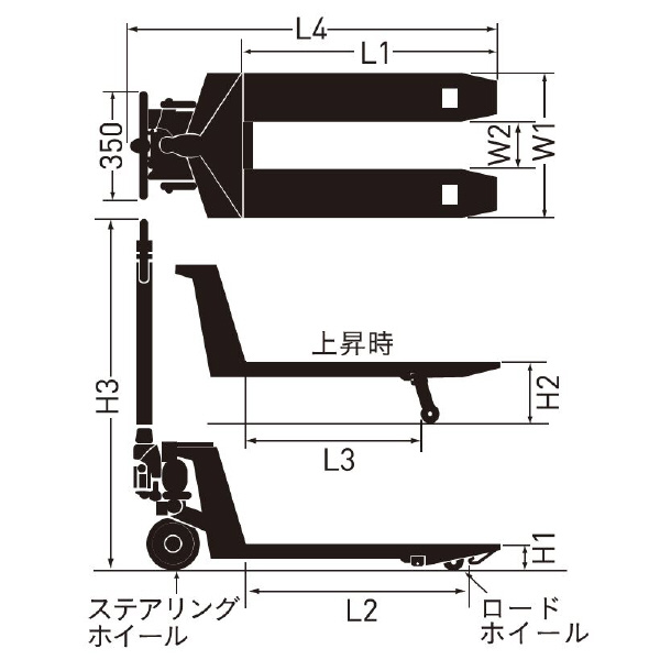 （株）をくだ屋技研 環境配慮キャッチパレットトラック 低床タイプ 環境配慮キャッチパレットトラック　低床 PS-CP-10L-100H