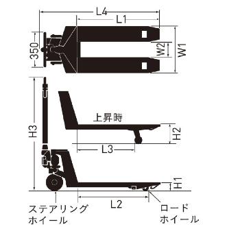 （株）をくだ屋技研 環境配慮キャッチパレットトラック 準ステンレス型仕様 環境配慮キャッチパレットトラック PS-CPFG-30L-122