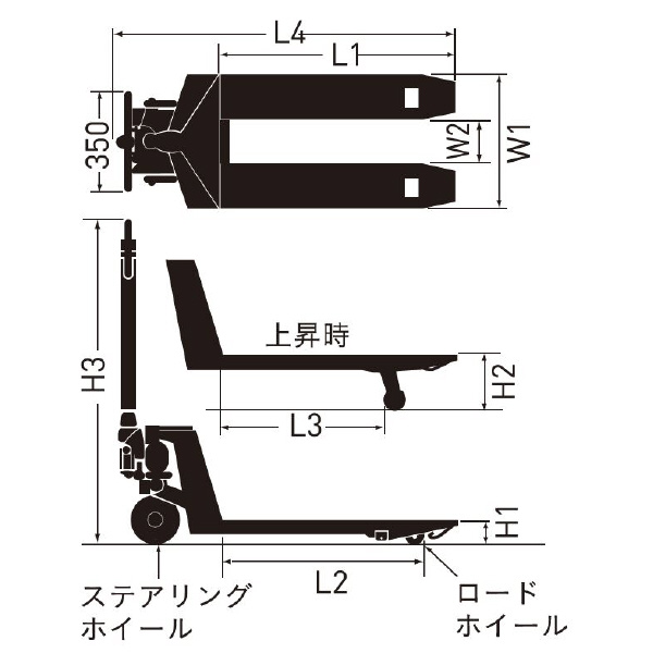 （株）をくだ屋技研 環境配慮キャッチパレットトラック 準ステンレス型仕様 環境配慮キャッチパレットトラック PS-CPFG-30L-122