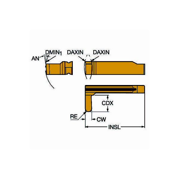 サンドビック（株） コロカット1-2 チップ RG123 コロカット１－２　倣い加工用チップ【Ｃ】 RG123H1-0400-0020-RS1205