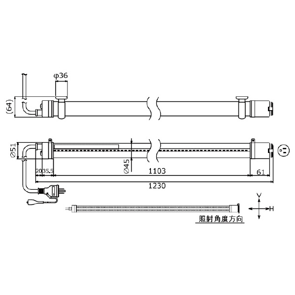 （株）三協リール LEDワークライト NEW TERACE ＬＥＤワークライト　ＮＥＷ　ＴＥＲＡＣＥ TLL-40N