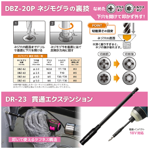 （株）エンジニア ネジレスQセット DXZ ネジレスＱセット　ＰＩＮＫ＆ＢＬＡＣＫ DXZ-10P
