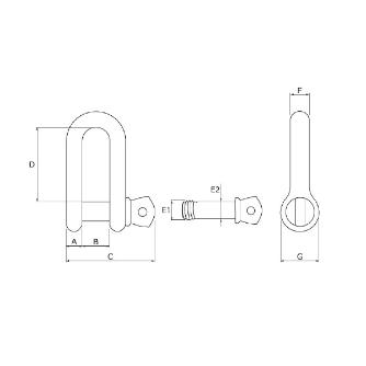 オーエッチ工業（株） ピン脱落防止長シャックル ピン脱落防止長シャックル SCRL-40T