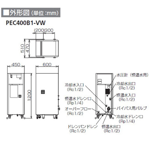 オリオン機械（株） プレシジョンチラー PEC プレシジョンチラー PEC400B2-VW